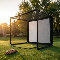 10/12/14Ft Outdoor Golf Training Simulator Cage Sports Practice Golf Simulator Enclosure with Impact Netting and All Poles — Studio Shot