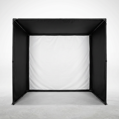 Golf Simulator Enclosure Built for Home Practice, Dual-Layer Impact Screen, Foam-Padded Frame, 4:3 Aspect Ratio