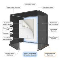 10/12/14Ft Outdoor Golf Training Simulator Cage Sports Practice Golf Simulator Enclosure with Impact Netting and All Poles — How It Works