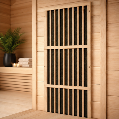 2-Person Carbon Infrared Sauna - Canadian Hemlock Wooden Sauna - 1700 Watts - Premium Audio