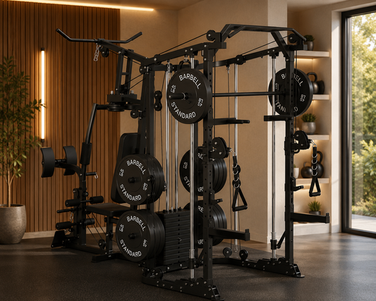 Rovix Dual Station Smith Machine With Cable Crossover Home Gym