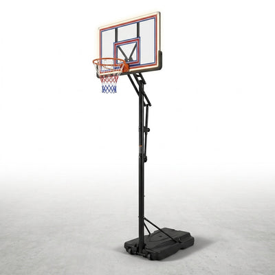 Portable Basketball Hoop Built for Night Games, LED Lights, Height Adjustment, Metal Frame