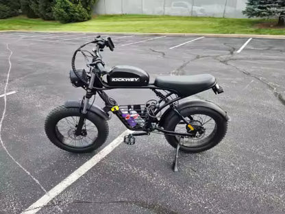 Kickwey K7 Electric bike 1500W Motor 48V 23AH Adult Electric bicycle 20 Inch Fat Tire 32MPH 7-Speed Mountain Electric Bike