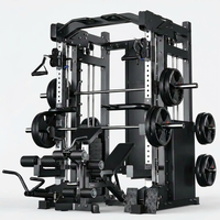 Home Gym Smith Machine Built for Full-Body Training, Cable Crossover, Durable Metal Frame, Multi-Exercise — Studio Shot