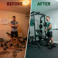 Home Gym Smith Machine Cable Crossover Weightlifting Sports Training — Before & After