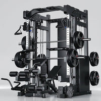 Home Gym Smith Machine Cable Crossover Weightlifting Sports Training — Studio Shot
