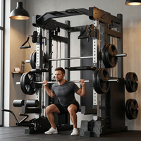 Home Gym Smith Machine Cable Crossover Weightlifting Sports Training — Lifestyle