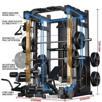 Home Gym Smith Machine Cable Crossover Weightlifting Sports Training — How It Works