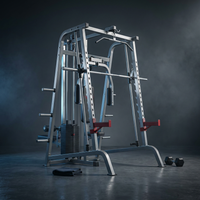 Home Gym Smith Machine with 138LB Weight Stack, Leg Press & LAT Station for Full Body Workouts — Studio Shot