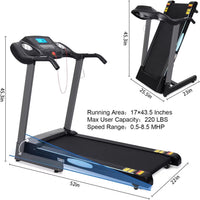 Treadmill with Auto 12Level Incline 15 Preset Foldable Treadmill 2.5 Horse Power Exercise Machine for Home Office Workout