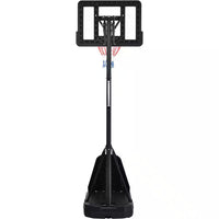 8 Ft. to 10 Ft. Black Metal Portable Basketball Hoop Height Adjustment with LED Lights