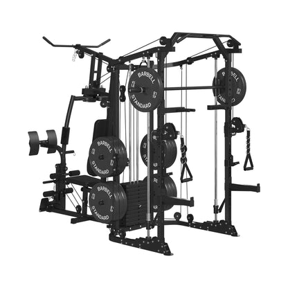 Rovix Dual Station Smith Machine With Cable Crossover Home Gym